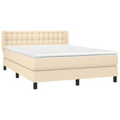 Petromila vidaXL Boxspring posteľ s matracom krémový 140x190 cm látka