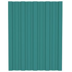 Vidaxl Strešné panely 36 ks pozinkovaná oceľ zelené 60x45 cm