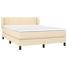 Petromila vidaXL Boxspring posteľ s matracom krémový 140x190 cm látka