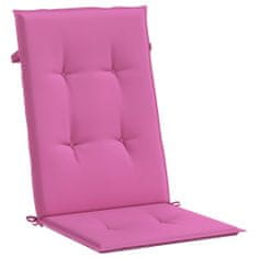 Vidaxl Vankúše na vysoké stoličky 4 ks ružové látka