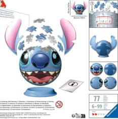 Ravensburger Puzzleball Stitch s ušami 77 dielikov