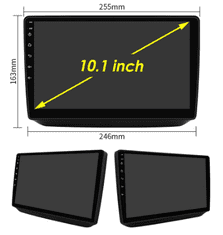 Hizpo 10" dotykový 2DIN autorádio Škoda Fabia 2 2007 - 2014 s GPS navigáciou, WIFI, USB, Bluetooth - Handsfree, 2din rádio ŠKODA FABIA MK2 II Rádio