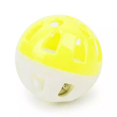 Surtep Animals Plastová lopta pre mačku so zvončekom 4 cm Žltá