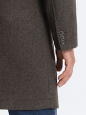 OMBRE Pánsky kabát crombie Gauddle grafitovo-khaki XL
