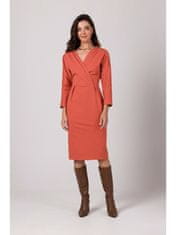 BeWear Dámske voľnočasové šaty Carence B271 červená tehla S