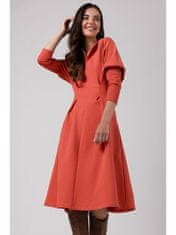 BeWear Dámske voľnočasové šaty Nanel B273 červená tehla S