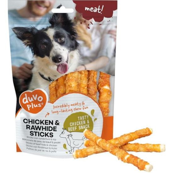 Duvo+ Dôvo + dog Bones! Twist.chicken jerky sticks 12,5cm 100g