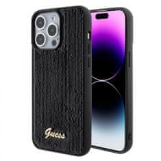 Guess Zadný kryt Sequin Script Logo pre iPhone 15 Pro Max Black