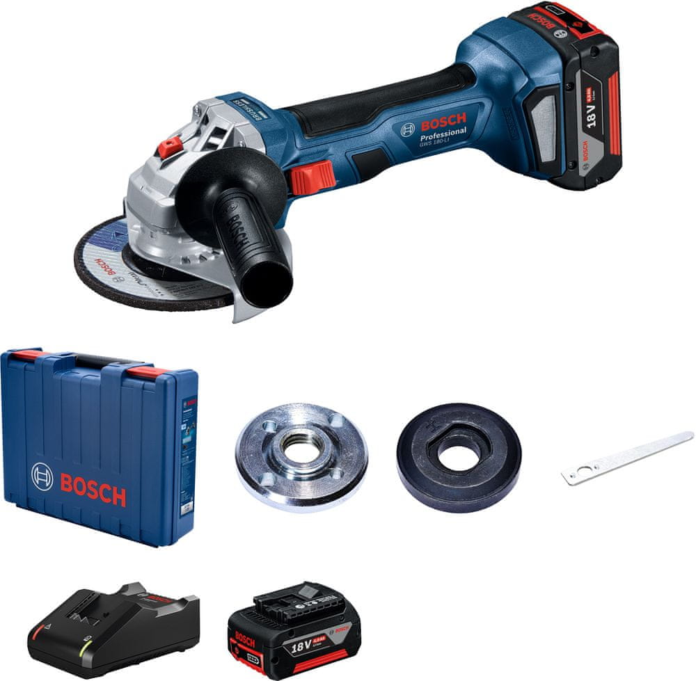 BOSCH Professional akumulátorová uhlová brúska GWS 180-LI (06019H9021)