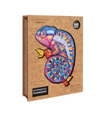 MPK TOYS DREVENÉ FAREBNÉ PUZZLE - Chameleón