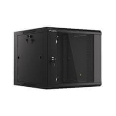 Lanberg RACK CABINET 19&quot; WALL-MOUNTED 9U 570X600 FAST ASSEMBLY (FLAT PACK) BLACK