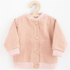 NEW BABY Dojčenský mušelínový kabátik Comfort clothes ružová - 62 (3-6m)