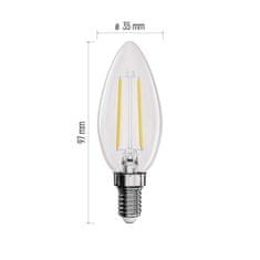 EMOS LED žiarovka Filament sviečka / E14 / 1,8 W (25 W) / 250 lm / neutrálna biela