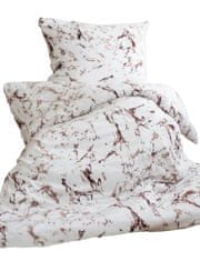 Jerry Fabrics Obliečky mikroflanel Mramor hnedý 140x200, 70x90 cm