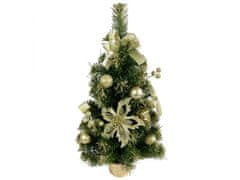 sarcia.eu Umelý vianočný stromček so zlatými ozdobami v 60 cm črepníku 