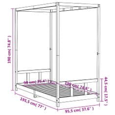 Petromila vidaXL Rám detskej postele 90x190 cm masívna borovica