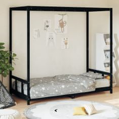 Petromila vidaXL Rám detskej postele čierny 90x190 cm masívna borovica
