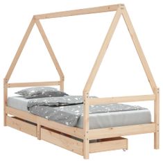 Petromila vidaXL Rám detskej postele so zásuvkami 80x200 cm masívna borovica