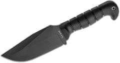 KA-BAR® KB-1278 HEAVY-DUTY WARTHOG nôž na prežitie 16,7 cm, celočierny, Kraton, puzdro koža+nylon