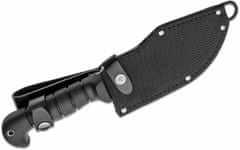 KA-BAR® KB-1278 HEAVY-DUTY WARTHOG nôž na prežitie 16,7 cm, celočierny, Kraton, puzdro koža+nylon