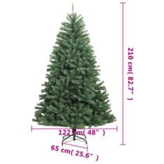 Vidaxl Umelý výklopný vianočný stromček so stojanom zelený 210 cm