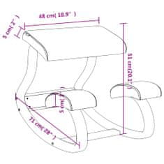 Vidaxl Stolička na kľačanie hnedá 48x71x51 cm brezová preglejka