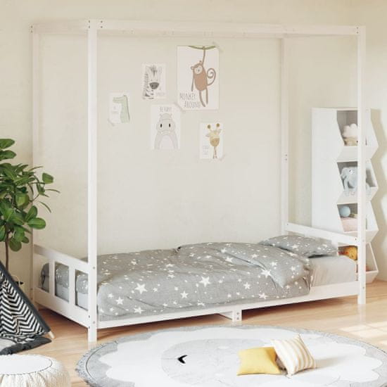 Petromila vidaXL Rám detskej postele biely 90x200 cm masívna borovica