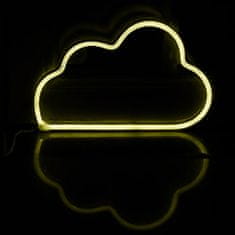 ACA Lightning Neónová lampička - Mráčik, žltá farba, 3x AA batérie