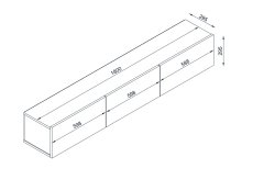 VerDesign DOMEL TV stolík, biely s LED