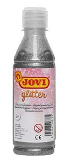 JOVI temperová farba glittrová 250 ml vo fľaši strieborná