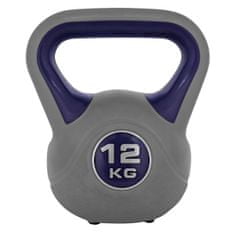 Sportvida KETTLEBELL POTAŽENÝ VINYLOM VÁHA 12 KG 