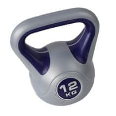 Sportvida KETTLEBELL POTAŽENÝ VINYLOM VÁHA 12 KG 