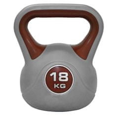 Sportvida KETTLEBELL POTAŽENÝ VINYLOM VÁHA 18 KG 