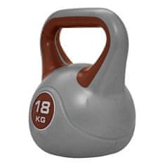 Sportvida KETTLEBELL POTAŽENÝ VINYLOM VÁHA 18 KG 