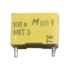 HADEX 100n/100V MKT 12x4x7mm, zvitkový kondenzátor radiálny