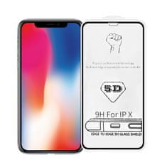 Bomba 5D 9H Ochranné tvrdené sklo pre iPhone zahnuté okraje - cierne G002_IPHONE_12_12_PRO