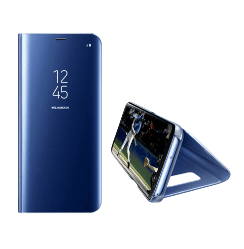 Bomba Zrkadlový silikónový otvárací obal pre Samsung - modrý FL003BLUE_SAM-S23-5G