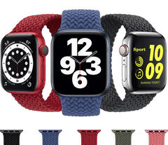 Bomba Nylonový elastický remienok na Apple Watch WD112BLACK_SIZE-S-42-44MM