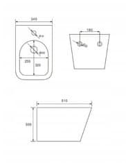 Mexen TEO Rimless wc misa závesná so sedátkom + bidet TEO, biela, 30850700+35855100