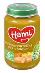 Hami Hráškovo-kukuričné pyré s teľacím (200 g) mäsovo-zeleninový príkrm