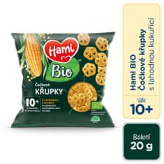 Hami BIO Chrumky šošovkové s lahodnou kukuricou 20 g, 10+