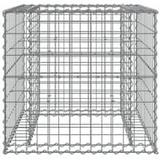 Petromila vidaXL Gabionový kôš strieborný 70x70x65 cm pozinkované železo