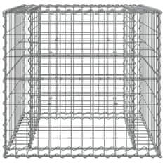 Petromila vidaXL Gabionový kôš strieborný 70x70x65 cm pozinkované železo