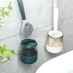 HOME & MARKER® Multifunkčná flexibilná silikónová toaletná kefa – biela | FLUSHBRUSH