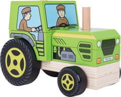 Bigjigs Toys Drevený nasadzovací traktor TRACTOR