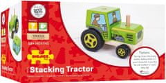 Bigjigs Toys Drevený nasadzovací traktor TRACTOR