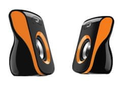 Genius repro SP-Q180, 2.0, 6W, USB napájanie, 3,5 mm jack, čierno-oranžové