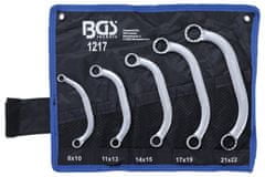 BGS technic Kľúče očkové, „C“ profil, veľ. 8-22 mm, súprava 5 ks v obale – BGS 1217