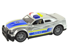 Lean-toys Policajné auto 1:14 Svetlá Zvuk Strieborná