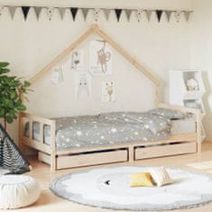 Petromila vidaXL Rám detskej postele so zásuvkami 90x200 cm masívna borovica